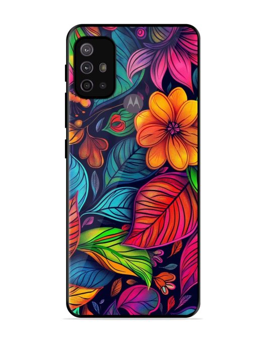 Rainbow Of Blooms Glossy Soft Edge Case for Motorola Moto G10 Power