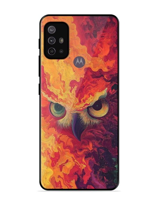 Fiery Owl Glossy Soft Edge Case for Motorola Moto G10 Power Chachhi