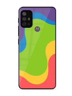 Wavy Rainbow Wonderland Glossy Soft Edge Case for Motorola Moto G10 Power