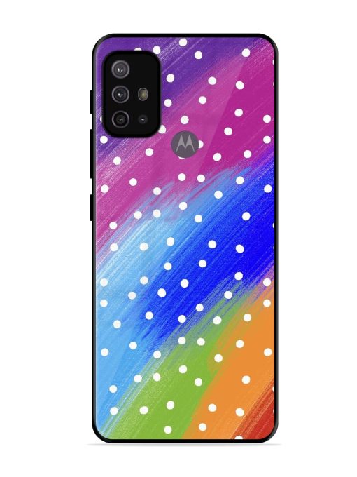 Rainbow Polka Dot Dream Glossy Soft Edge Case for Motorola Moto G10 Power