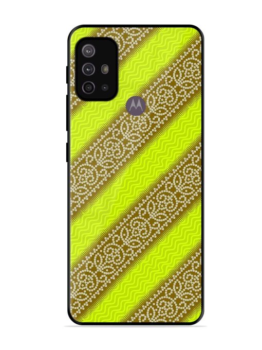 Golden Bandana Bliss Glossy Soft Edge Case for Motorola Moto G10 Power Chachhi