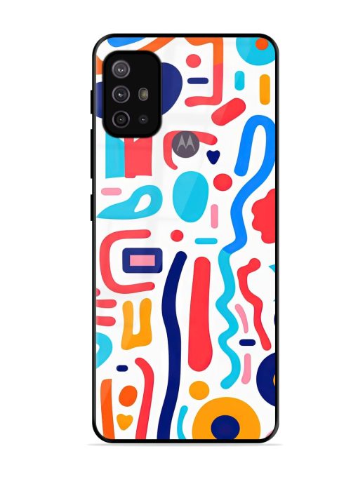 Whimsical Doodle Chaos Glossy Soft Edge Case for Motorola Moto G10 Power Chachhi