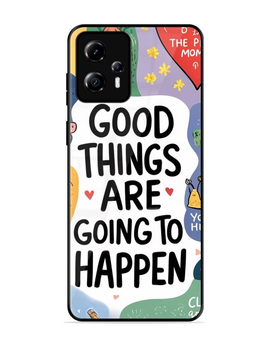 Uplifting Scribbles Glossy Soft Edge Case for Motorola Moto G13 Chachhi