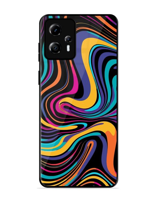 Psychedelic Swirl Glossy Soft Edge Case for Motorola Moto G13 Chachhi