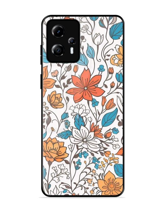 Floral Symphony Glossy Soft Edge Case for Motorola Moto G13 Chachhi