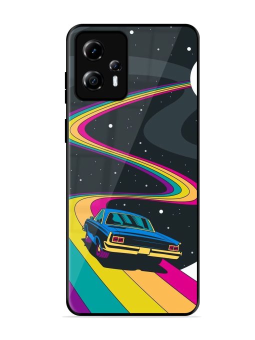 Rainbow Road Glossy Soft Edge Case for Motorola Moto G13 Chachhi