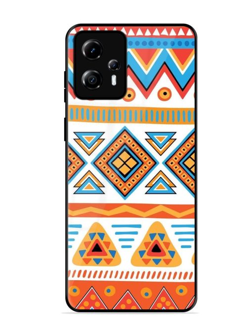 Vibrant Tribal Pattern Glossy Soft Edge Case for Motorola Moto G13