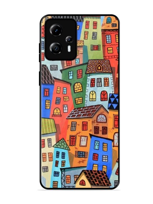 Rainbow House Glossy Soft Edge Case for Motorola Moto G13 Chachhi