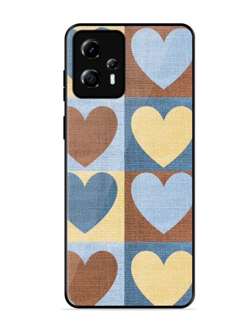 Hearts On Canvas Glossy Soft Edge Case for Motorola Moto G13 Chachhi