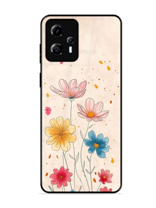 Delicate Bloom Glossy Soft Edge Case for Motorola Moto G13 Chachhi