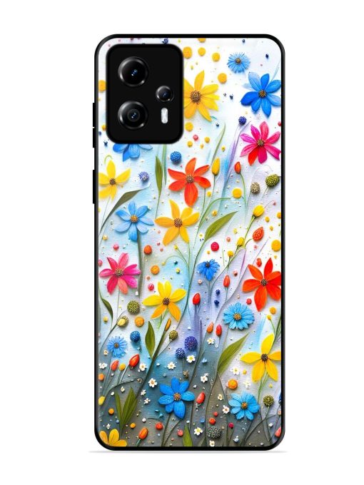 Vibrant Floral Glossy Soft Edge Case for Motorola Moto G13