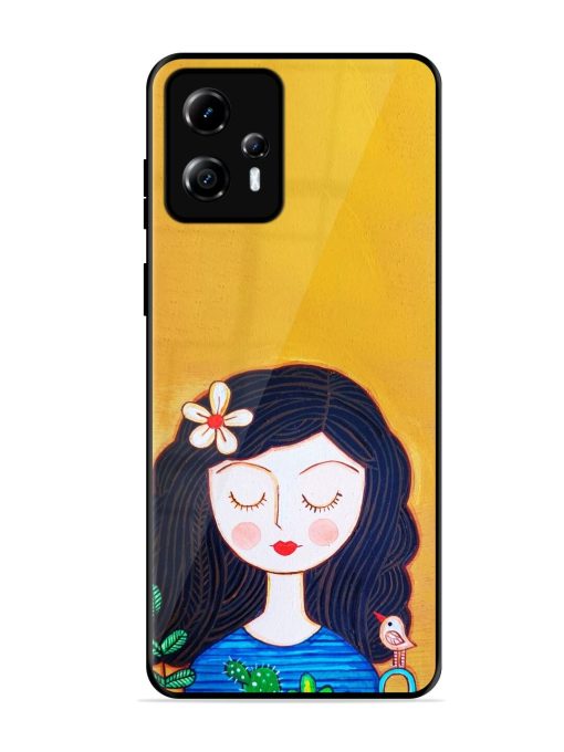 Girl Illustration Glossy Soft Edge Case for Motorola Moto G13