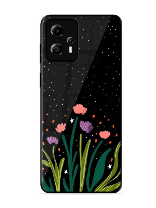 Midnight Bloom Glossy Soft Edge Case for Motorola Moto G13 Chachhi