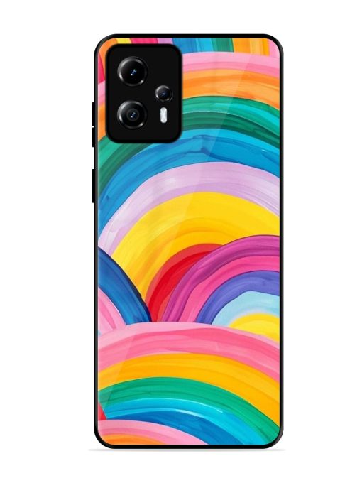 Rainbow Symphony Glossy Soft Edge Case for Motorola Moto G13