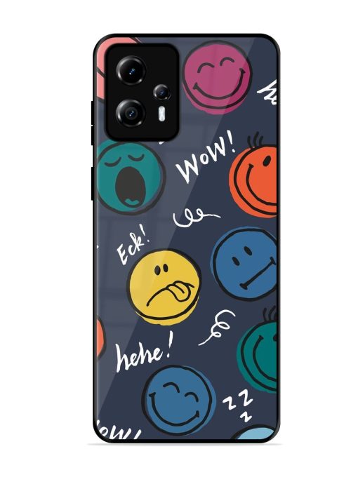 Emoticon Parade Glossy Soft Edge Case for Motorola Moto G13 Chachhi