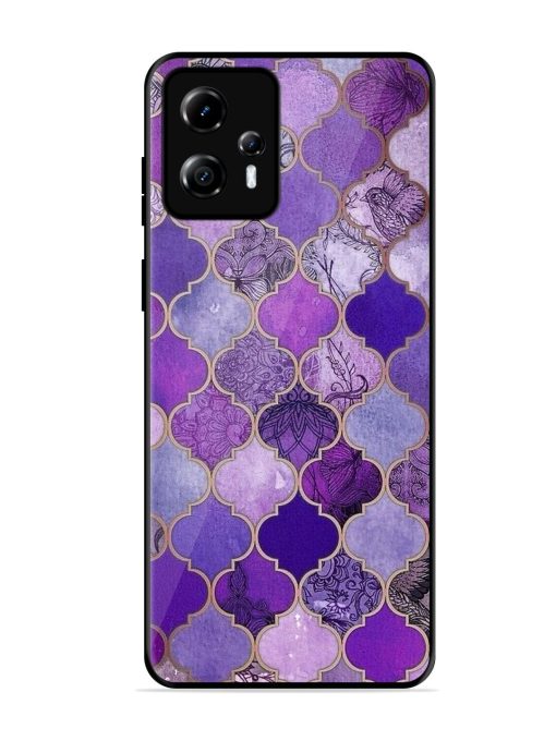 Purple Mosaic Magic Glossy Soft Edge Case for Motorola Moto G13 Chachhi