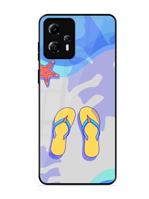 Sandy Toes And Salty Seas Glossy Soft Edge Case for Motorola Moto G13 Chachhi