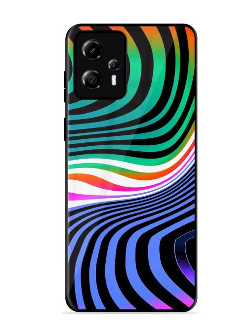 Psychedelic Waves Glossy Soft Edge Case for Motorola Moto G13 Chachhi