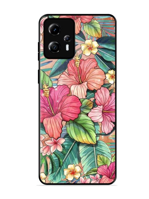 Tropical Tapestry Glossy Soft Edge Case for Motorola Moto G13