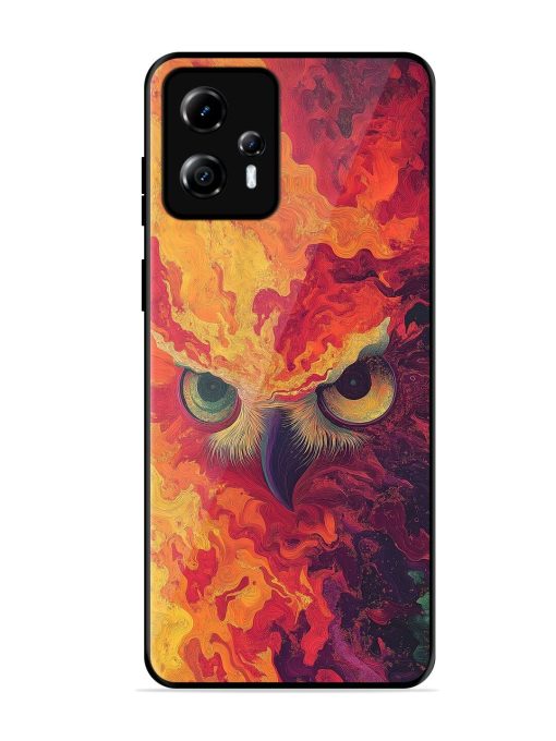 Fiery Owl Glossy Soft Edge Case for Motorola Moto G13