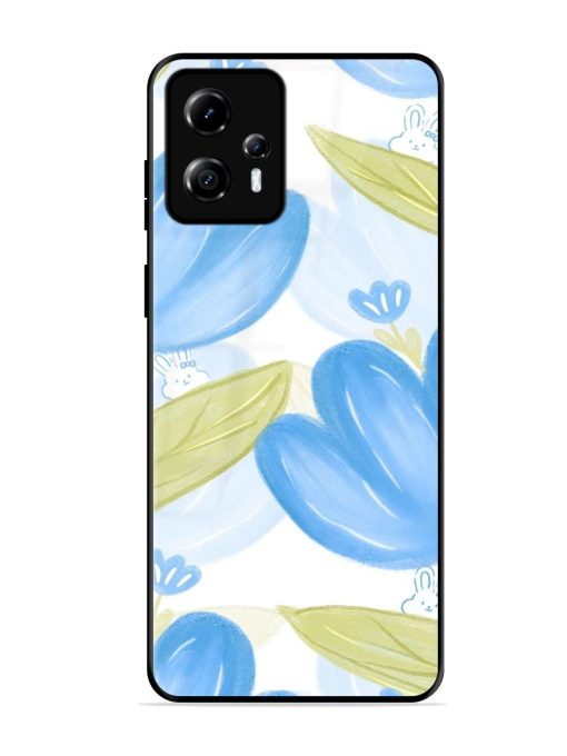 Bunny'S Blue Garden Glossy Soft Edge Case for Motorola Moto G13 Chachhi