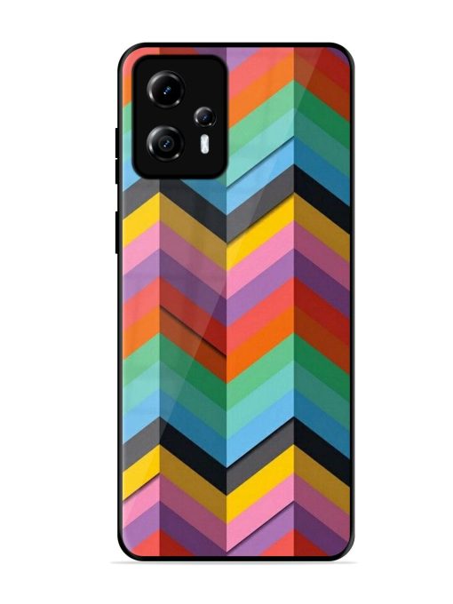 Colorful Zigzag Glossy Soft Edge Case for Motorola Moto G13 Chachhi