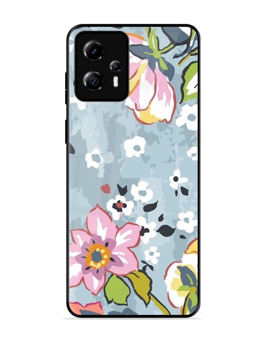 Floral Fantasy Glossy Soft Edge Case for Motorola Moto G13