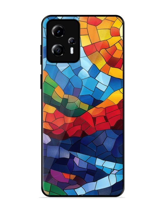 Mosaic Sunset Glossy Soft Edge Case for Motorola Moto G13 Chachhi