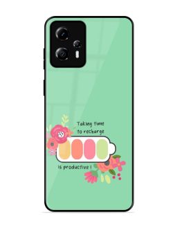 Recharge And Bloom Glossy Soft Edge Case for Motorola Moto G13