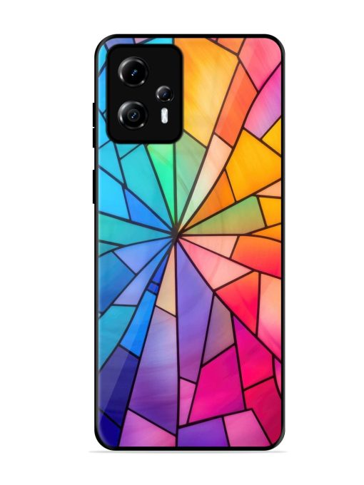 Stained Glass Kaleidoscope Of Colors Glossy Soft Edge Case for Motorola Moto G13 Chachhi