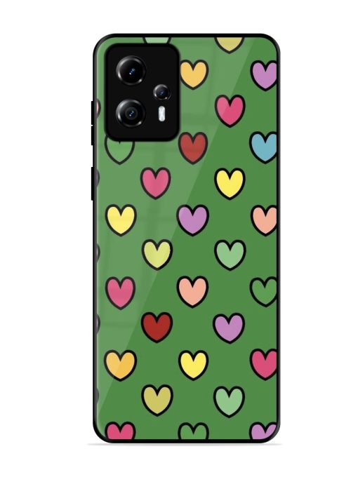 Rainbow Heart Parade Glossy Soft Edge Case for Motorola Moto G13