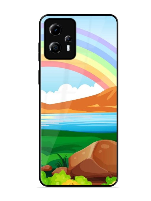 Rainbow Over The Lake Glossy Soft Edge Case for Motorola Moto G13
