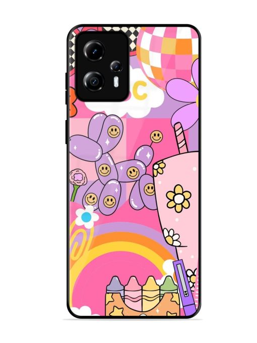 Whimsical Y2K Chaos Glossy Soft Edge Case for Motorola Moto G13 Chachhi