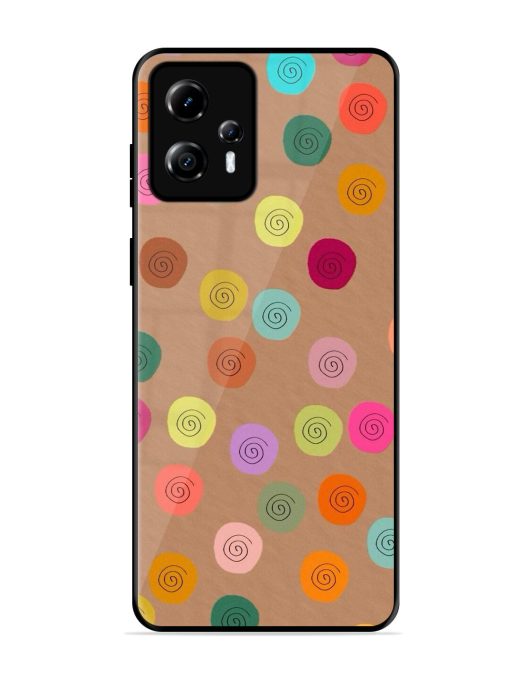 Swirly Dots On Kraft Glossy Soft Edge Case for Motorola Moto G13 Chachhi