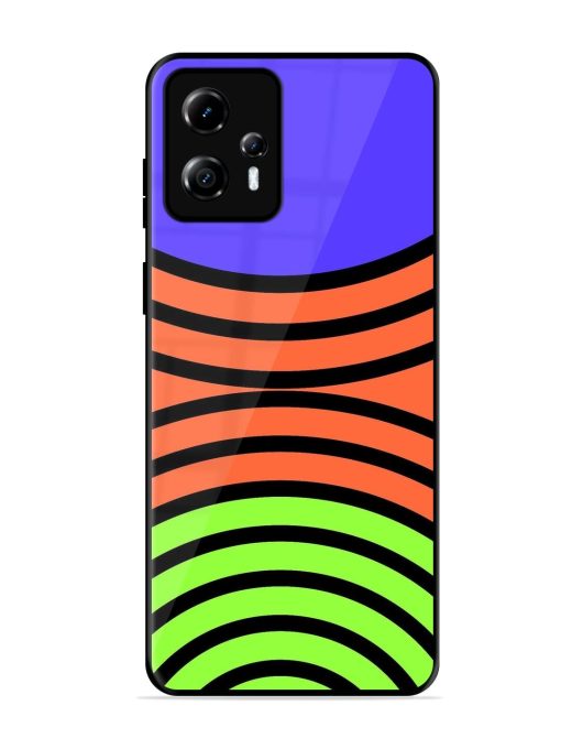 Psychedelic Stripe Symphony Glossy Soft Edge Case for Motorola Moto G13