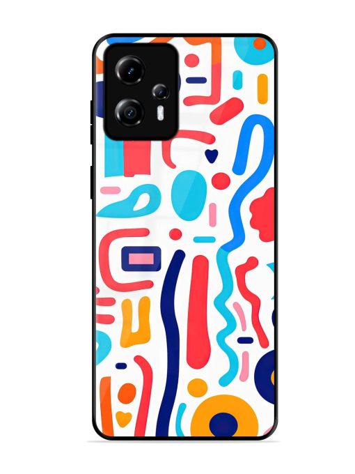 Whimsical Doodle Chaos Glossy Soft Edge Case for Motorola Moto G13 Chachhi