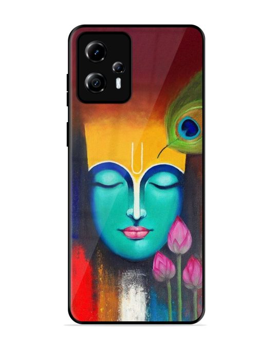 Divine Tranquility: The Face Of Krishna Glossy Soft Edge Case for Motorola Moto G13 Chachhi