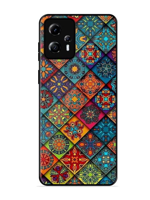 Patchwork Mandala Mosaic Glossy Soft Edge Case for Motorola Moto G13 Chachhi