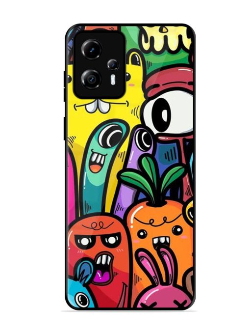 Whimsical Doodle Chaos Glossy Soft Edge Case for Motorola Moto G13 Chachhi