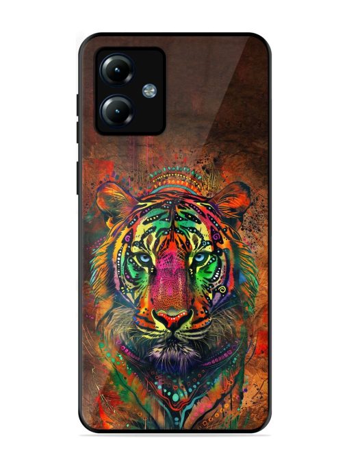 Cosmic Tiger Glossy Soft Edge Case for Motorola Moto G14 Chachhi