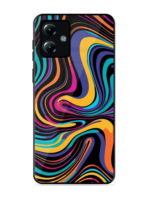 Psychedelic Swirl Glossy Soft Edge Case for Motorola Moto G14 Chachhi