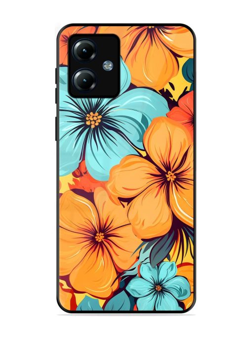 Tropical Bloom Glossy Soft Edge Case for Motorola Moto G14 Chachhi