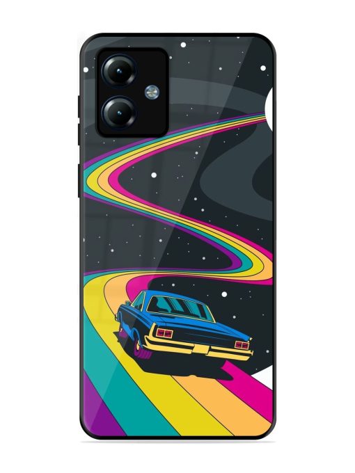 Rainbow Road Glossy Soft Edge Case for Motorola Moto G14 Chachhi