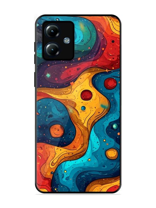 Cosmic Swirl Glossy Soft Edge Case for Motorola Moto G14 Chachhi