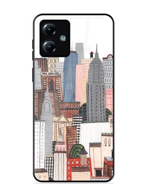 Cityscape Dreams Glossy Soft Edge Case for Motorola Moto G14 Chachhi