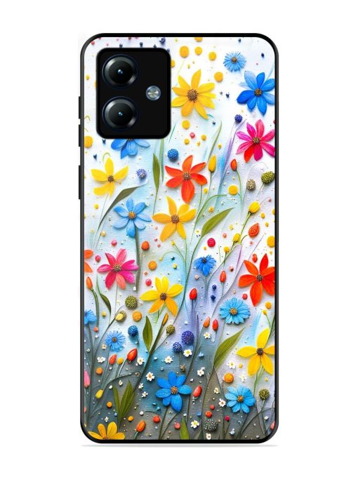 Vibrant Floral Glossy Soft Edge Case for Motorola Moto G14 Chachhi