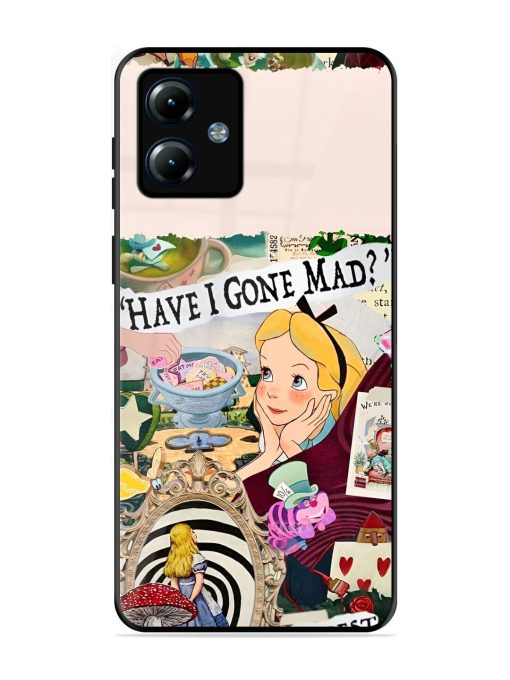 Mad Hatter'S Collage Glossy Soft Edge Case for Motorola Moto G14 Chachhi