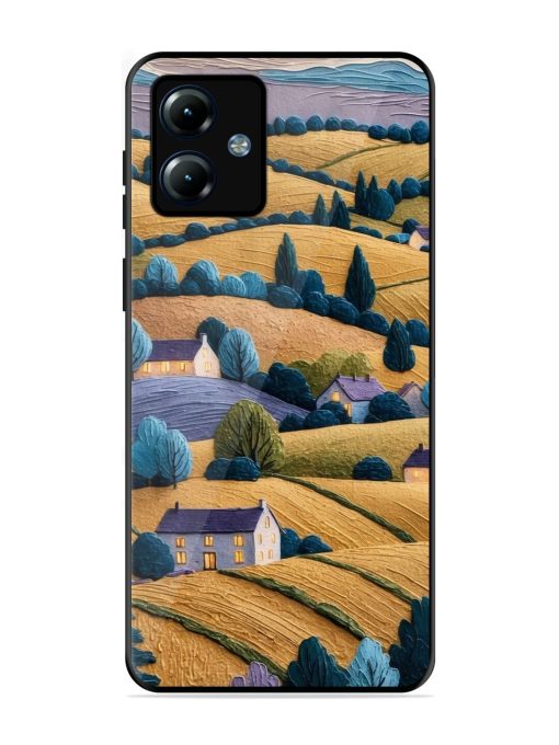 Rolling Hilltop Haven Glossy Soft Edge Case for Motorola Moto G14 Chachhi