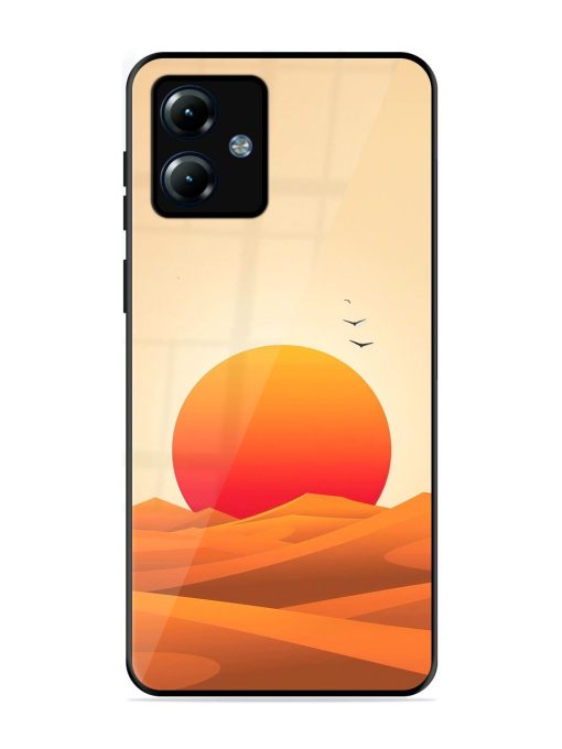 Desert Sunset Glossy Soft Edge Case for Motorola Moto G14 Chachhi