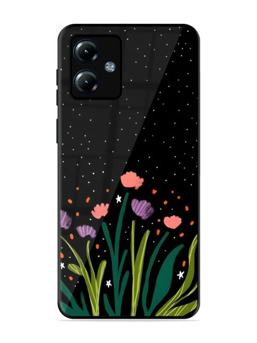 Midnight Bloom Glossy Soft Edge Case for Motorola Moto G14 Chachhi